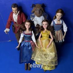 Disney Store Beauty & The Beast Live Action Movie Doll Lot Of 5 Belle Gaston