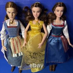 Disney Store Beauty & The Beast Live Action Movie Doll Lot Of 5 Belle Gaston