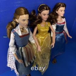 Disney Store Beauty & The Beast Live Action Movie Doll Lot Of 5 Belle Gaston