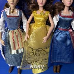 Disney Store Beauty & The Beast Live Action Movie Doll Lot Of 5 Belle Gaston