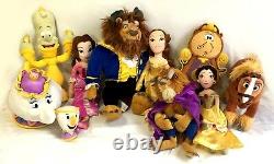 Disney Store Beauty & The Beast Stuffed Plush Lot 10 Phillipe Lumiere Potts RARE
