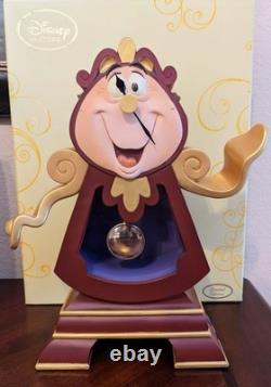 Disney Store Beauty and The Beast Big Figure Cogsworth Clock Statue LE 1500 RARE