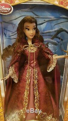 Disney Store Beauty and the Beast Belle Gaston Limited Edition 3 Doll Set NEW