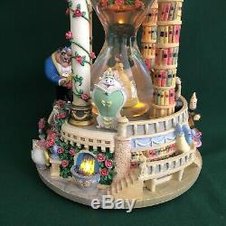 Disney Store Beauty and the Beast Hourglass Musical Light Up Disney Snowglobe