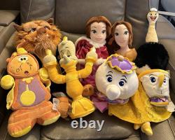 Disney Store Beauty and the Beast plush Set (lot of 8)