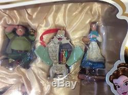 Disney Store Beauty & the Beast Deluxe Sketchbook Ornament Set Limited Edition