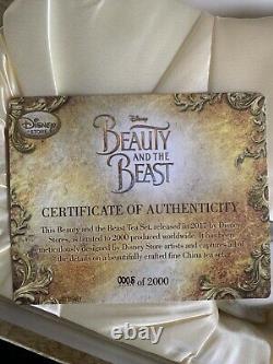 Disney Store Beauty & the Beast Live Action Fine China Tea Set Limited LE #5