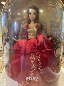 Disney Store Deluxe Edition Belle Beauty And The Beast Holiday Doll NRFB