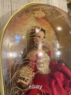 Disney Store Deluxe Edition Belle Beauty And The Beast Holiday Doll NRFB