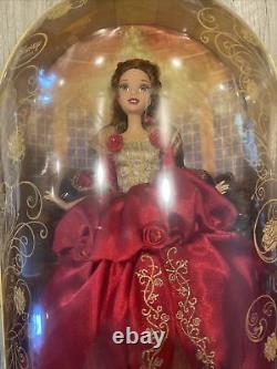 Disney Store Deluxe Edition Belle Beauty And The Beast Holiday Doll NRFB