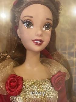 Disney Store Deluxe Edition Belle Beauty And The Beast Holiday Doll NRFB