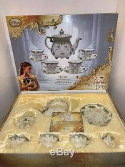 Disney Store Limited Edition Beauty and The Beast Fine China Tea Set NIB