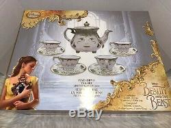 Disney Store Limited Edition Beauty and The Beast Fine China Tea Set NIB