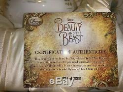 Disney Store Limited Edition Beauty and The Beast Fine China Tea Set NIB