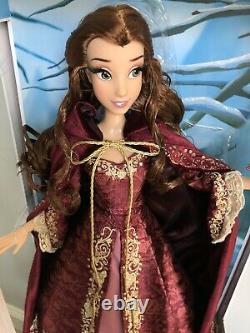 Disney Store Limited Edition Belle Doll Winter Beauty & the Beast 17 Excellent