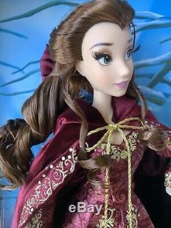 Disney Store Limited Edition Winter Belle Beauty And The Beast 17'' Doll 25th