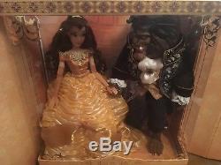 Disney Store Limited rare Edition Platinum Belle beauty And the Beast Doll Set
