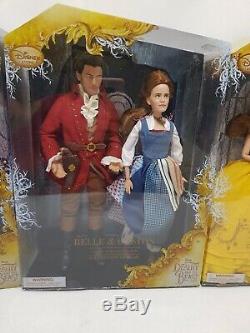 Disney Store Live Action Movie Beauty And The Beast, Belle and Gaston Dolls