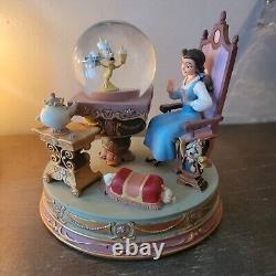 Disney Store SnowGlobe BEAUTY AND THE BEAST BELLE Be Our Guest RARE