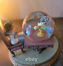 Disney Store SnowGlobe BEAUTY AND THE BEAST BELLE Be Our Guest RARE