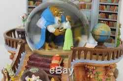 Disney Store Snowglobe Beauty & The Beast There's Something There Library Rose