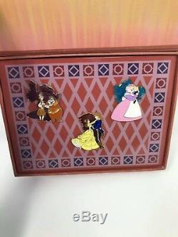 Disney Store UK Europe Beauty and the Beast Human Again LE 125 Box Pin Set Belle