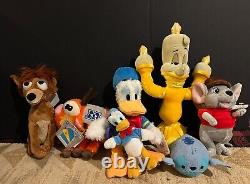 Disney Store/ World 9 Plush Lot Donald, Beast, Lumiere, Stitch, Read for more