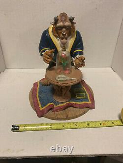Disney THE BEAST WITH ROSE Figurine 7.5 Beauty and the Beast Figure Resin RARE