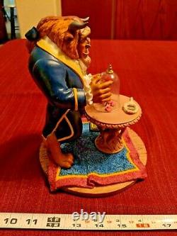 Disney THE BEAST WITH ROSE Figurine 7.5 Beauty and the Beast Figure Resin RARE