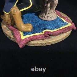 Disney THE BEAST WITH ROSE Figurine Beauty and the Beast Resin 8x6