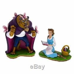 Disney Theme Parks Art Belle Beauty and The Beast 2 Figurine Set New with Box