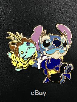 Disney Tokyo Japan Costume Stitch and Scrump as Belle Beauty & The Beast Pin