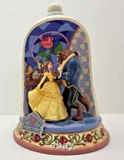 Disney Traditions Beauty & Beast Figurine Enchanted Love Belle Rose Dome New