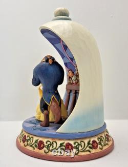 Disney Traditions Beauty & Beast Figurine Enchanted Love Belle Rose Dome New