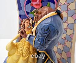 Disney Traditions Beauty & Beast Figurine Enchanted Love Belle Rose Dome New