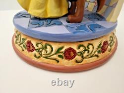Disney Traditions Beauty & Beast Figurine Enchanted Love Belle Rose Dome New