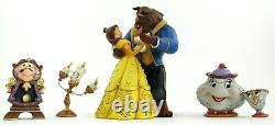 Disney Traditions Beauty Beast Mrs Potts Chip Lumiere Cogsworth Jim Shore Enesco