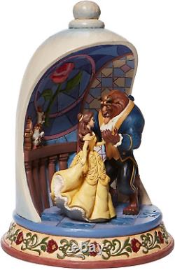 Disney Traditions by Jim Shore Beauty and the Beast Rose Dome Scene Figurine, 10