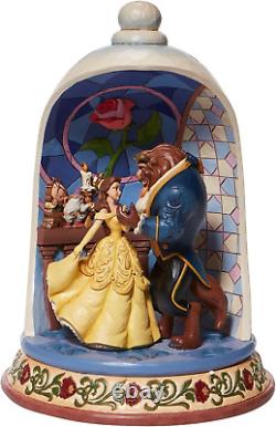 Disney Traditions by Jim Shore Beauty and the Beast Rose Dome Scene Figurine, 10