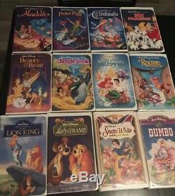 Disney VHS Tapes (Aladdin, Beauty and the Beast, Little Mermaid, Cinderella +8)