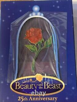 Disney WDI Beauty and the Beast 25th Anniversary Jumbo Enchanted Rose LE 150 Pin