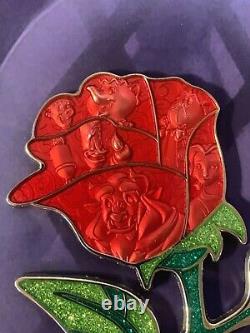 Disney WDI Beauty and the Beast 25th Anniversary Jumbo Enchanted Rose LE 150 Pin