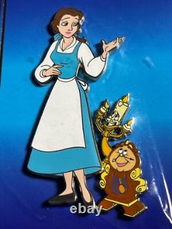 Disney WDI D23 Heroines Sidekicks Belle Cogsworth LE Pin Beauty Beast C01