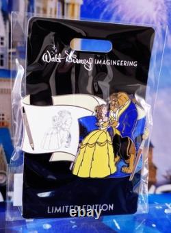 Disney WDI Pin Off the Page Belle & Beast LE 300 Sketch The Beauty & Beast