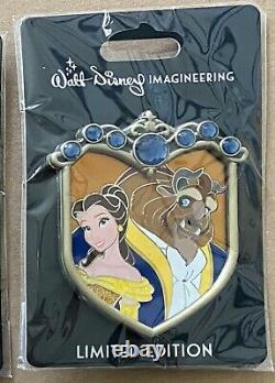 Disney WDI Princess & Prince Couples Crest Pin Beauty and the Beast LE250