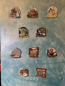 Disney WDW New Fantasyland Beauty and the Beast Mystery 10 Pin Collection