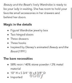 Disney Wardrobe Jewelry Box Beauty And The Beast NEW