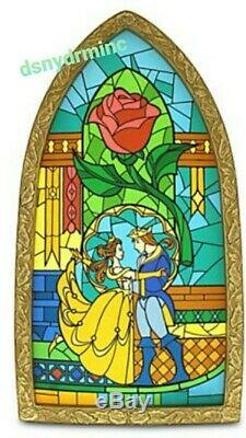 Disney World Parks Exclusive Beauty And The Beast Stained Glass Window Frame