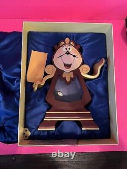 Disney beauty and the beast limited edition cogsworth clock coa