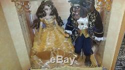 Disney limited edition dolls beauty and the beast platinum set